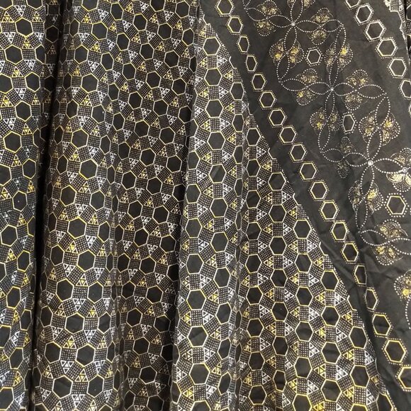 Vintage Cotton Geometric Print Short Wrap Skirt in Olive Green ONE OF A KIND!! - Picture 8 of 16